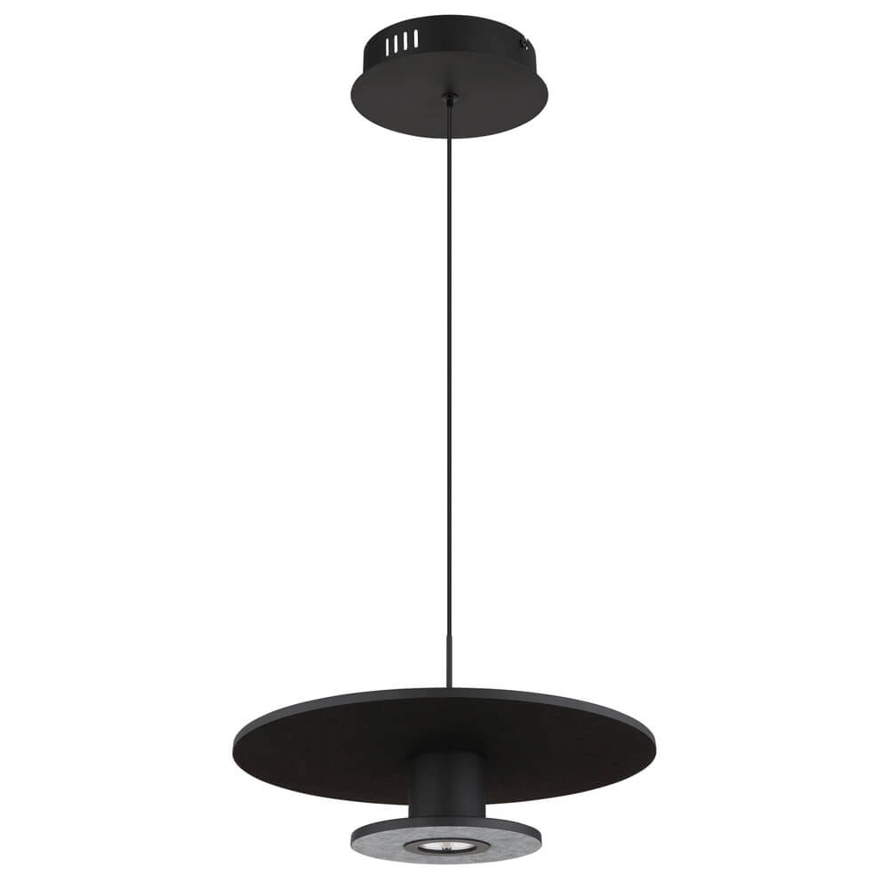 Zwarte hanglamp Carter Ø 38cm met vilt Globo 9007371474745