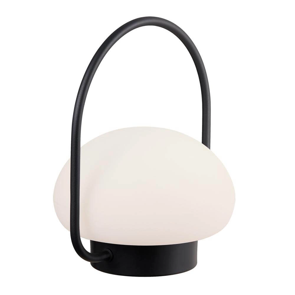 Tafellamp Sponge wit met zwart oplaadbaar Tafellamp Sponge wit met zwart oplaadbaar