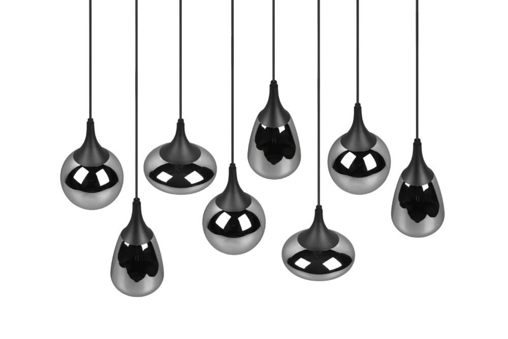 8-lichts hanglamp Lumina met smoke glas Trio 4017807542301