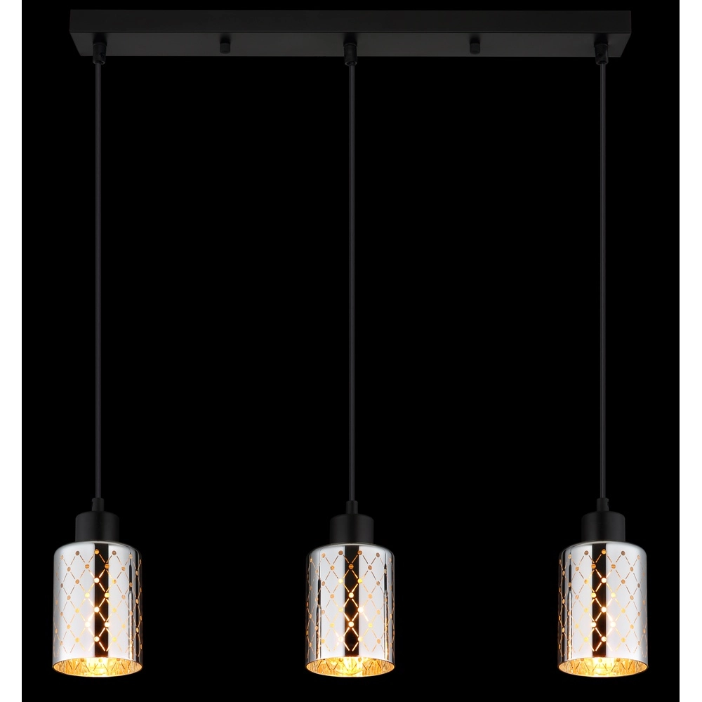 Design hanglamp Alonso 3-lichts zwart Globo 9007371575251