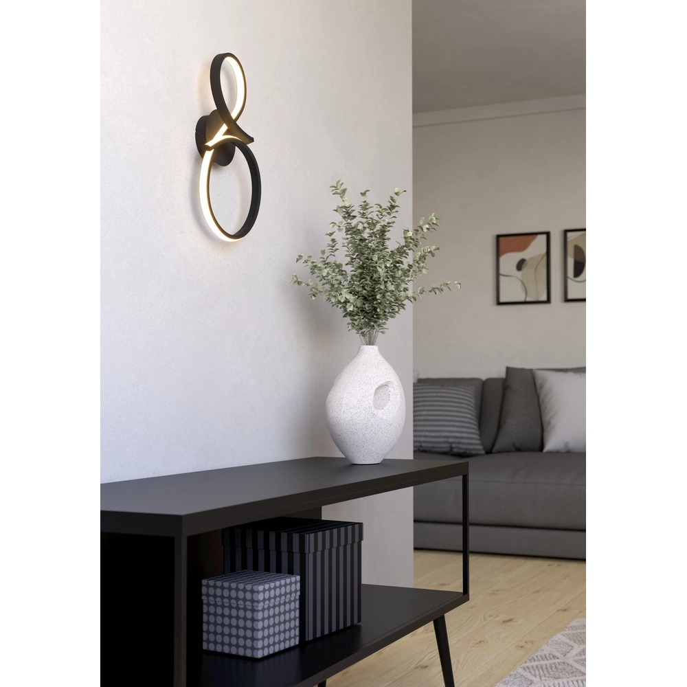 Moderne led wandlamp Serpins 40cm - zwart Eglo 9008606313679