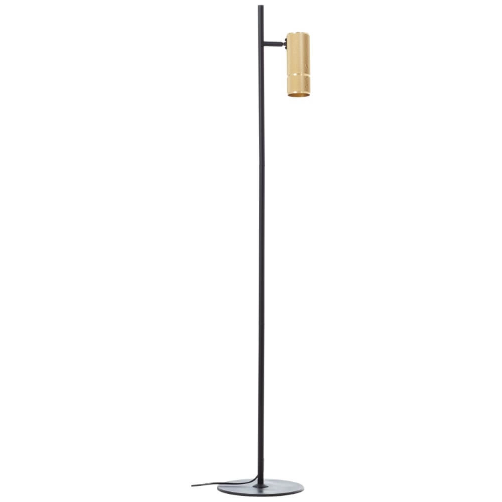 Vloerlamp Marty zwart met goud Brilliant 4004353438356