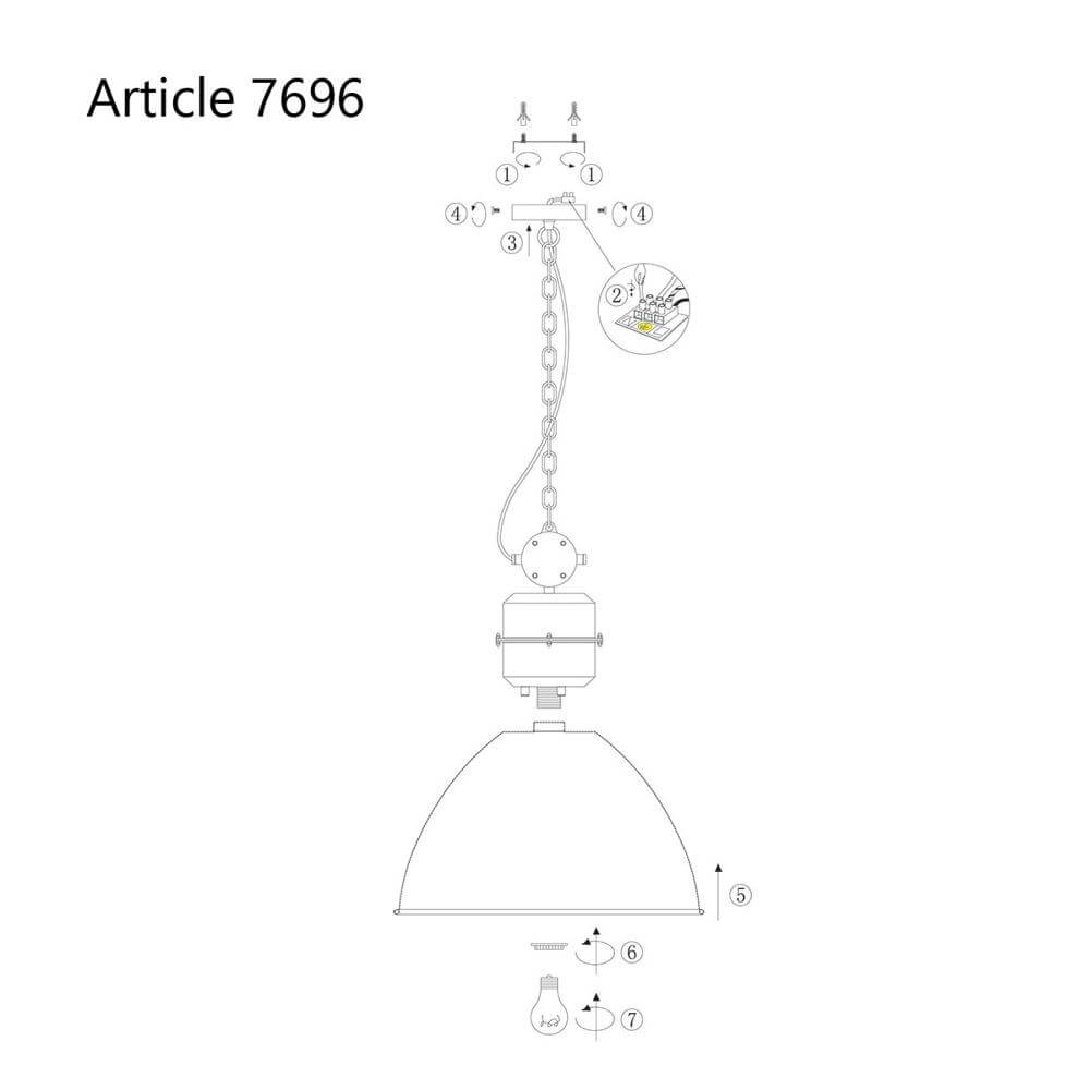 Hanglamp Clearvoyant crème Ø 50cm Steinhauer 8712746178722