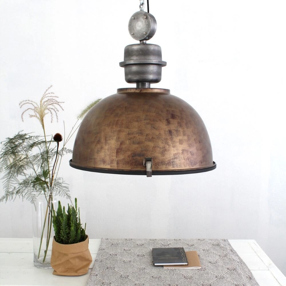 Hanglamp Bikkel XXL antiekbruin met nikkel Steinhauer 8712746106701