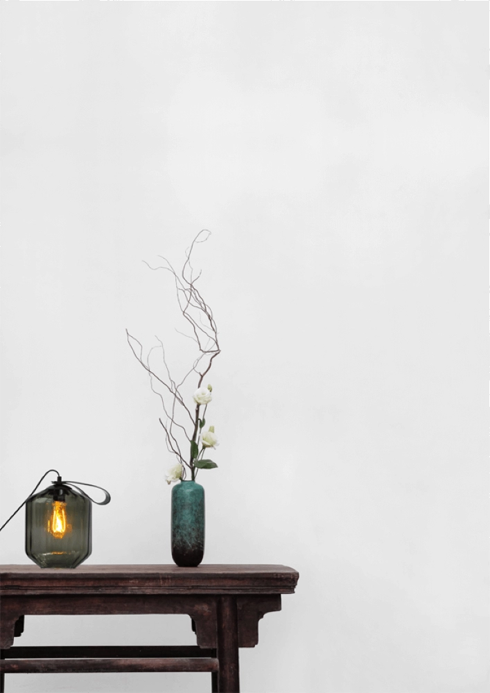 Tafellamp Porto Carry met Jagger green glas Masterlight 8718121259291