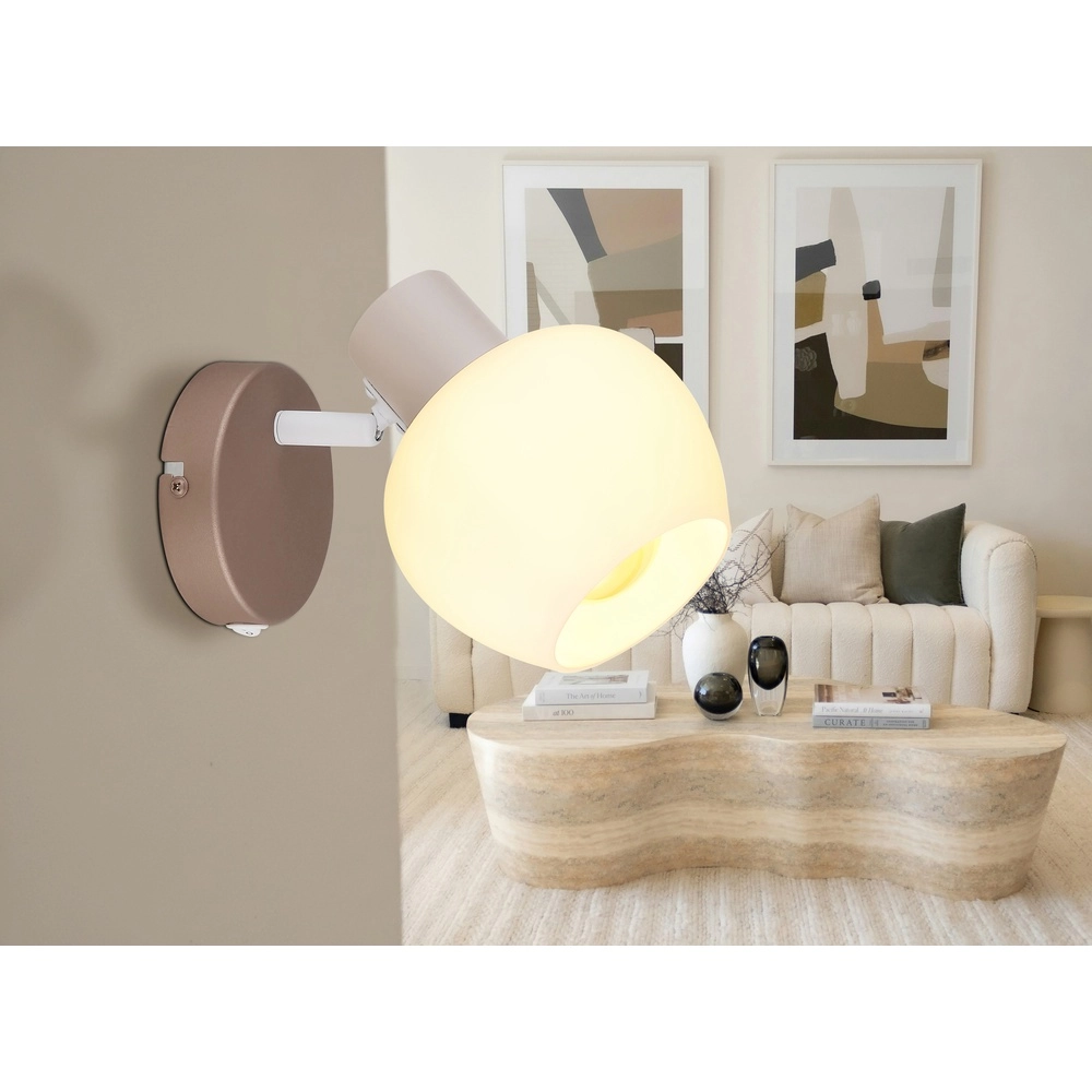 Wandlamp Eileen koffie bruin Globo 9007371586561