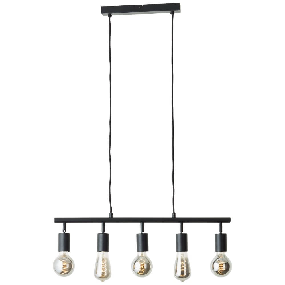 5-lichts hanglamp Tiffany richtbaar zwart 5-lichts hanglamp Tiffany richtbaar zwart