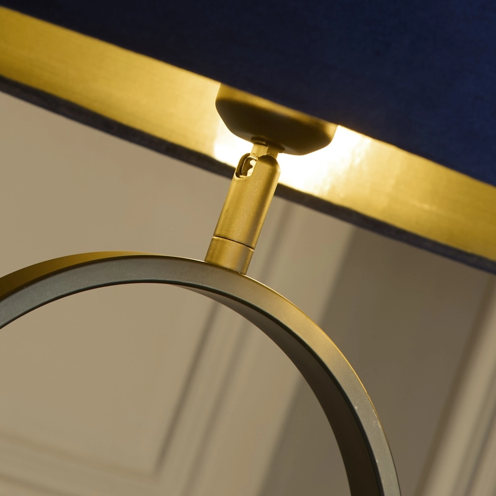 Vloerlamp Modish zwart met blauwe kap Searchlight 5053423307527