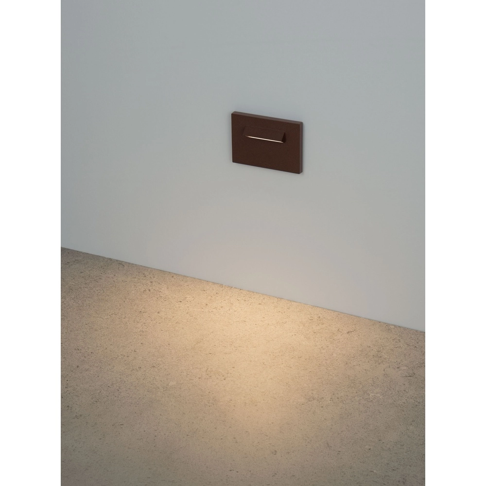 Inbouwlamp Recto voor wand roestbruin Lyora 5212063504967