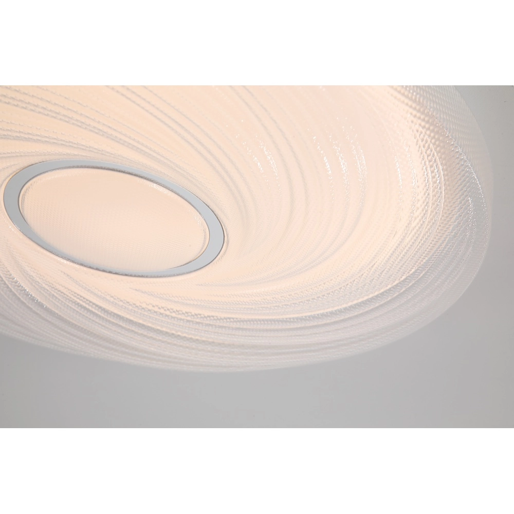 Plafonniere Aura chroom en wit Searchlight 5053423300047