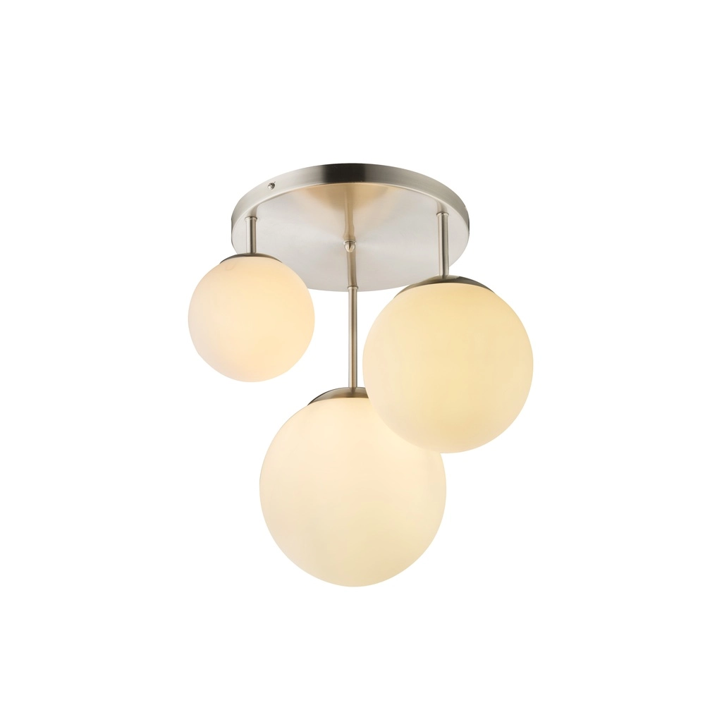 Design plafondlamp Joel nikkel met wit