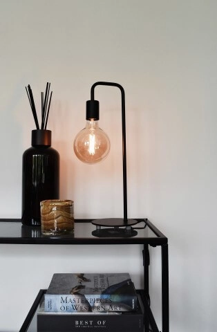 Zwarte tafellamp Calexa Circle 8712879147381