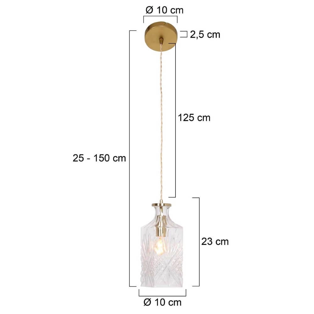 Klassieke hanglamp Grazioglass Ø 10cm Steinhauer 8712746166347