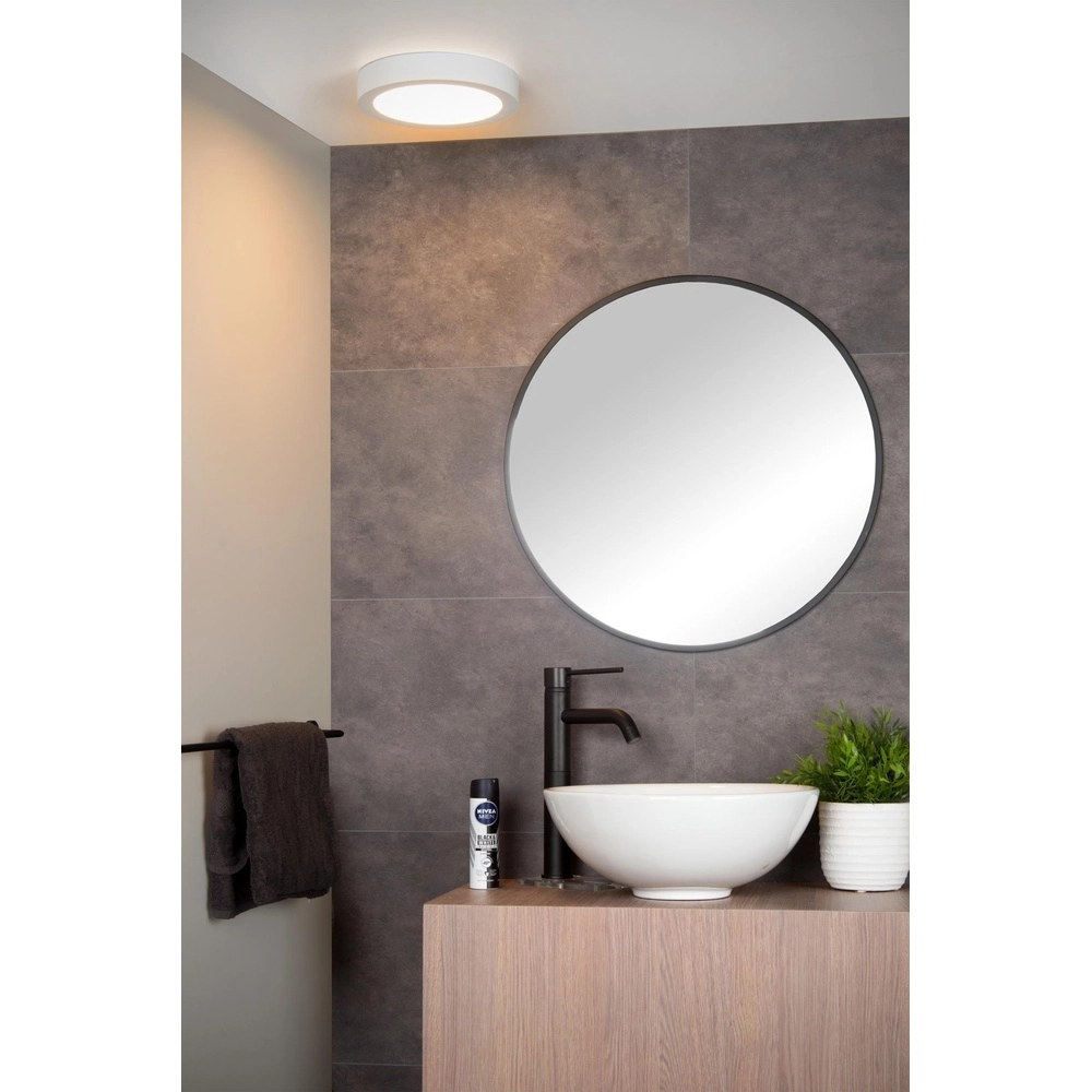 Plafonniere Brice-Led Ø 24cm - IP44 wit Lucide 5411212281302