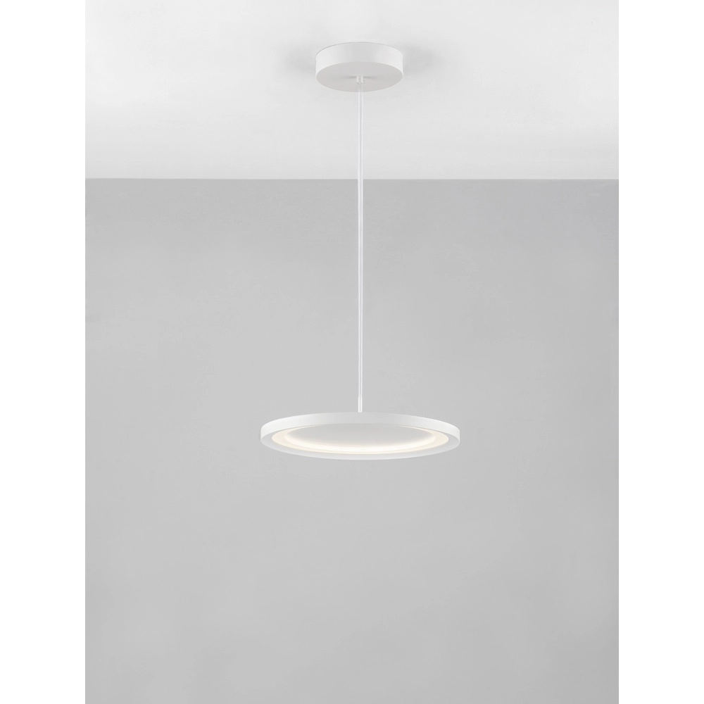 Strakke hanglamp Andria wit Ø 40cm Strakke hanglamp Andria wit Ø 40cm