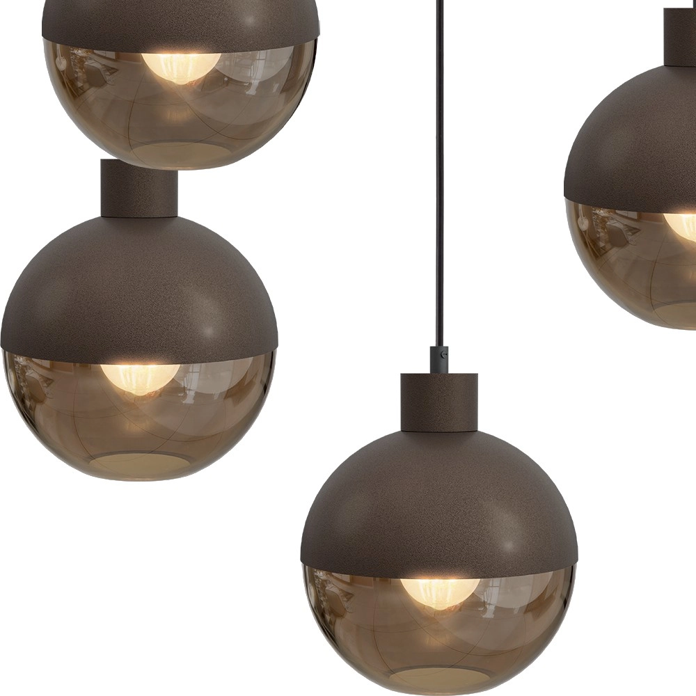 Design hanglamp Opera 5-lichts cacao Ø 50cm Masterlight 8718121424255