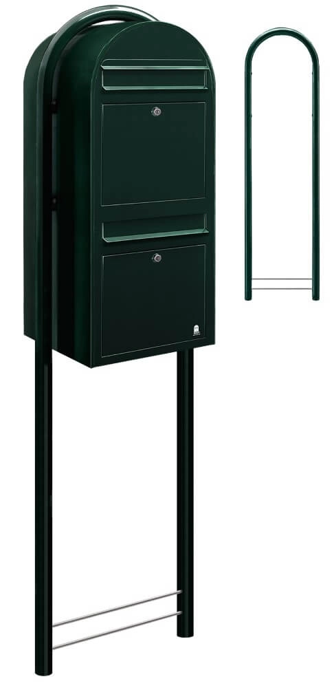 Brievenbus Duo 6064 Zwartgroen Bobi 6417237014283