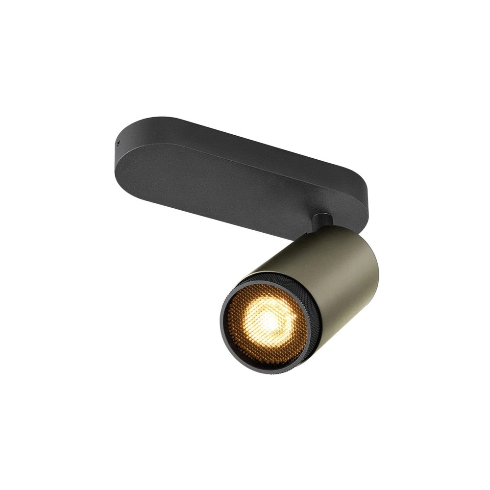 Opbouwspot Grip! L brons met zwarte ring Opbouwspot Grip! L brons met zwarte ring