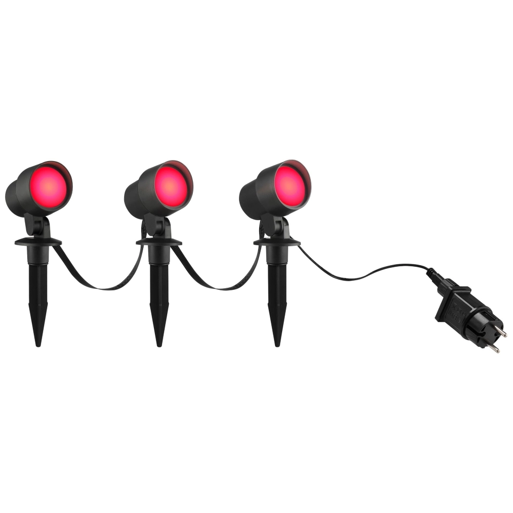 Smart Led prikspot set Kamara RGB - 3 stuks - met 3 meter snoer en stekker Brilliant 4004353453717