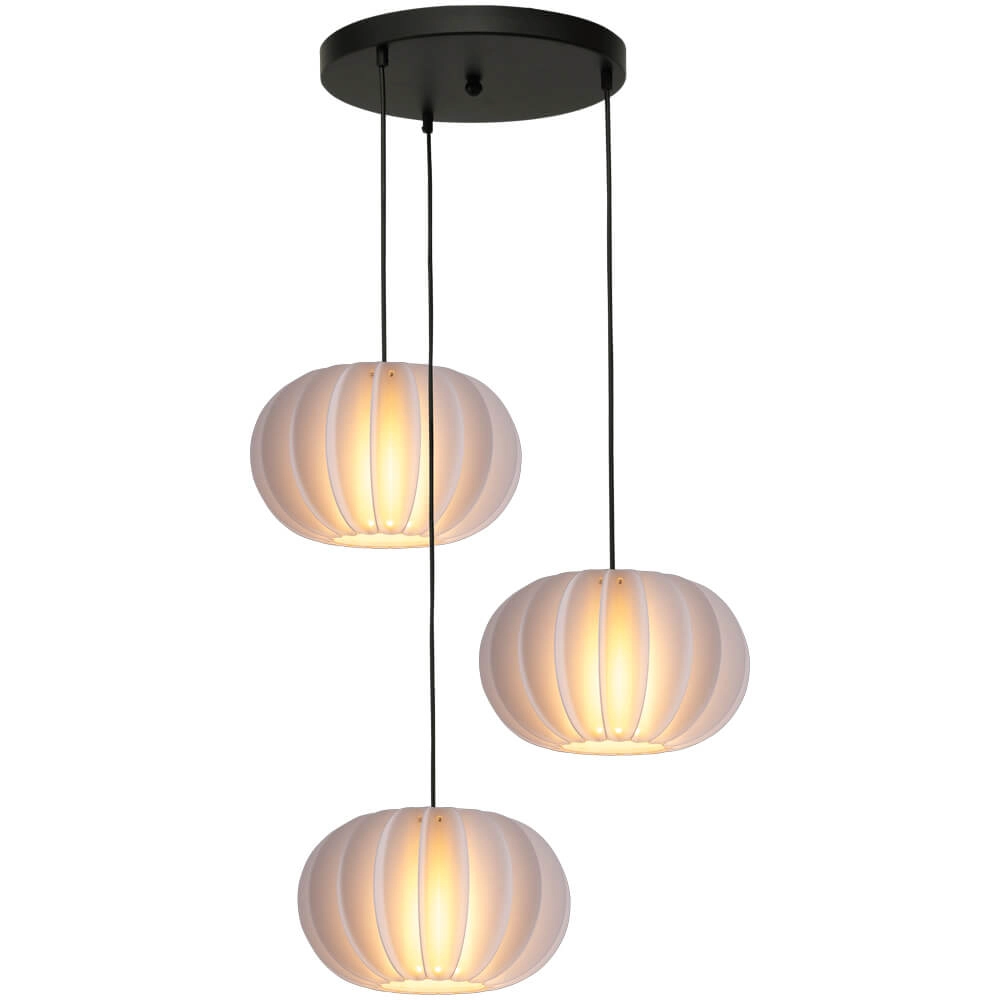 Vide hanglamp Arena met witte kappen Vide hanglamp Arena met witte kappen