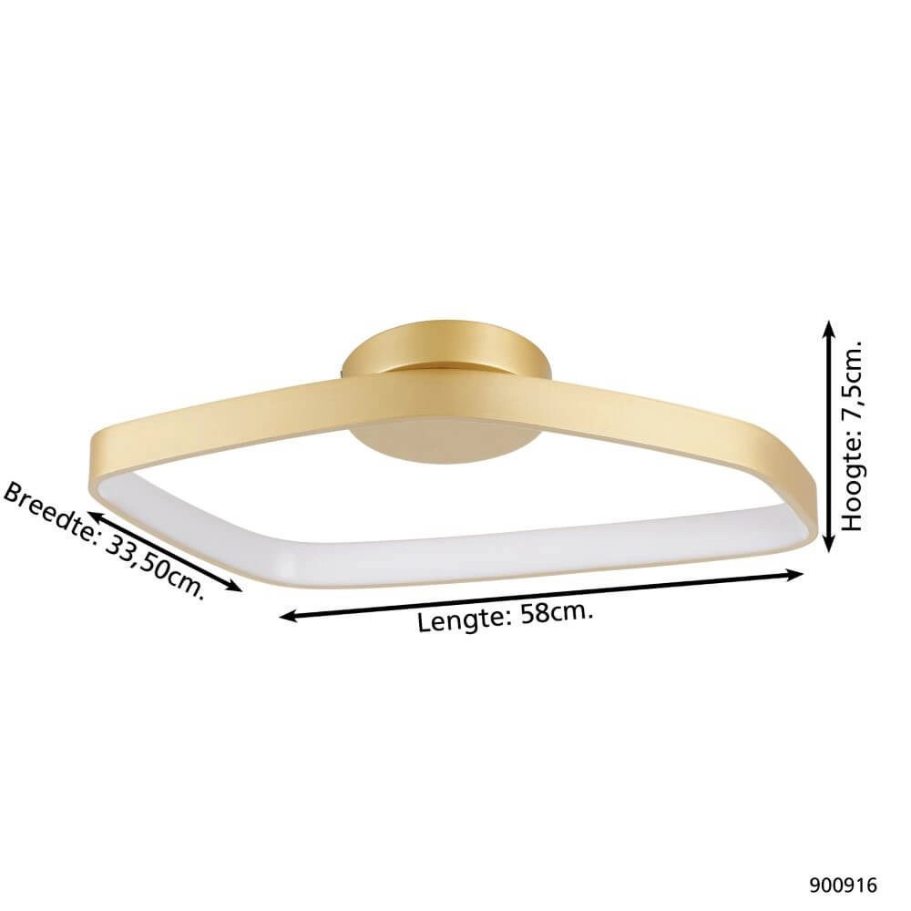 Gouden led plafondlamp Vallerosa Eglo 9008606277810