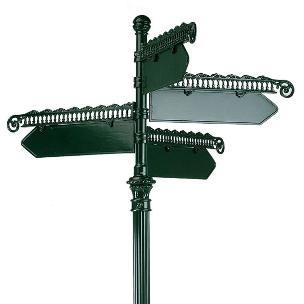 Wegwijzer 4-punts Cambridge op paal - zwart KS Verlichting 8714732561440