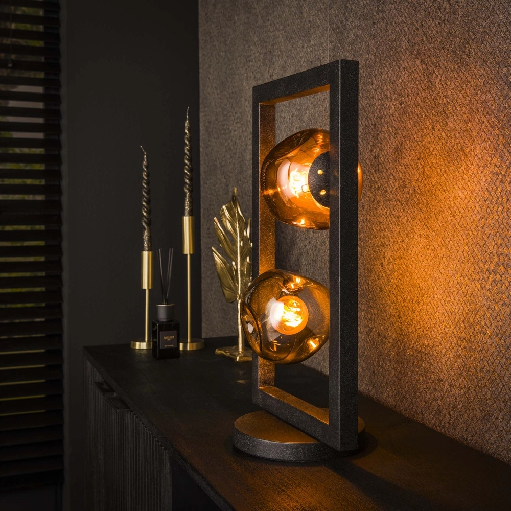 Glazen tafellamp Stellar 2-lichts