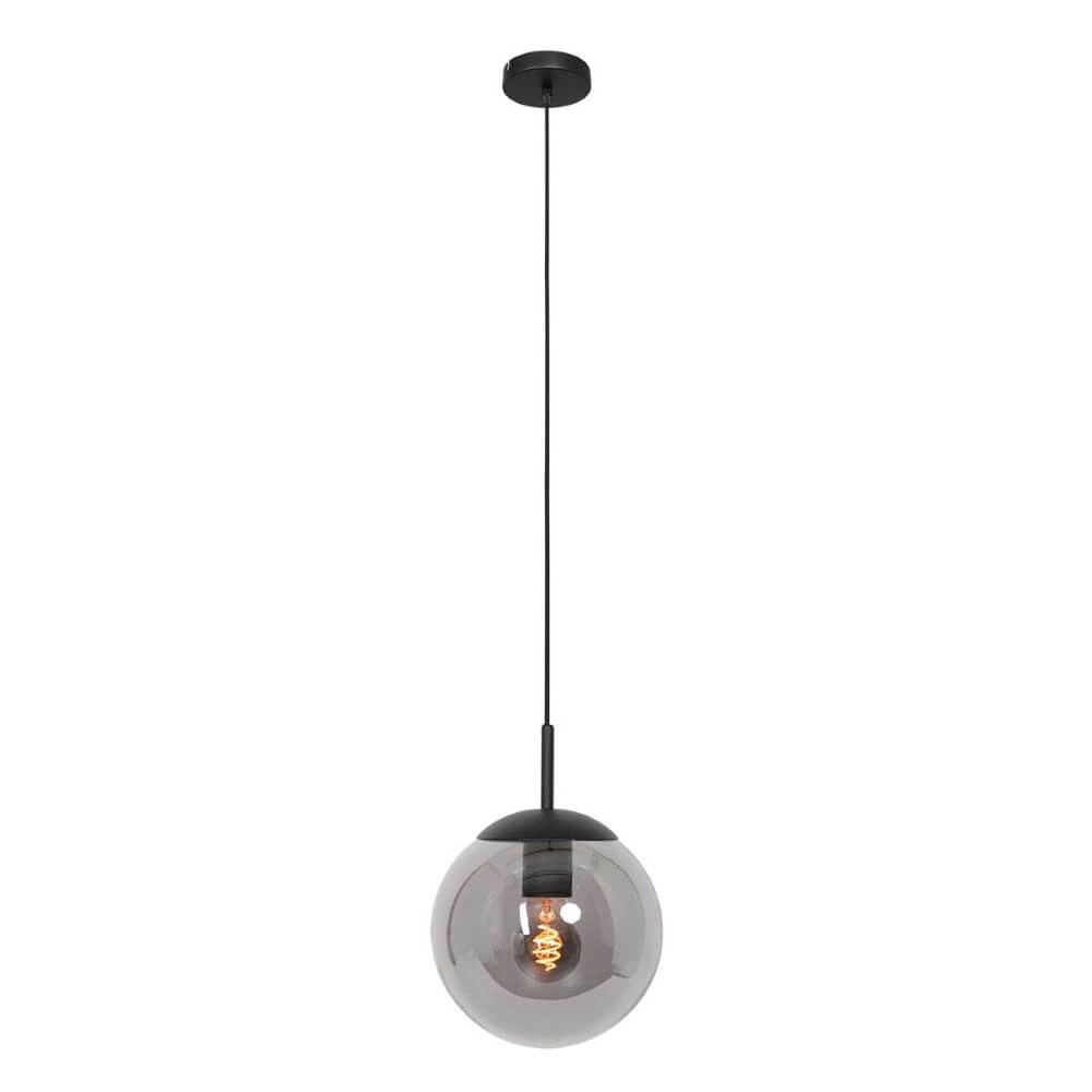 Zwarte glazen hanglamp Bolique Ø 25cm Steinhauer 8712746166385
