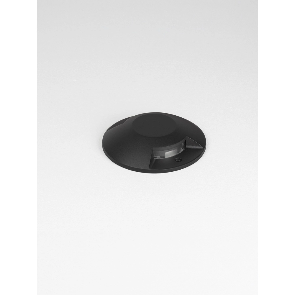 Platte opbouw grondspot Grado zwart - 12W Lyora 5212017497901