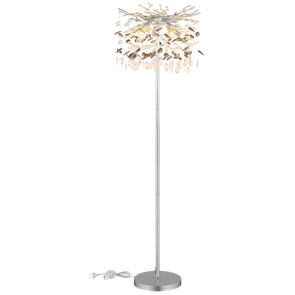 Vloerlamp Queena zilvergrijs Ø 46cm Globo 9007371531684