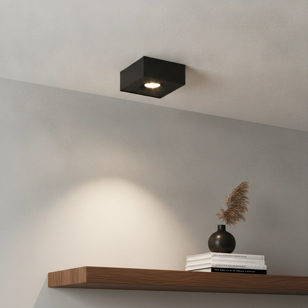 Plafondlamp Brooklyn enkel zwart