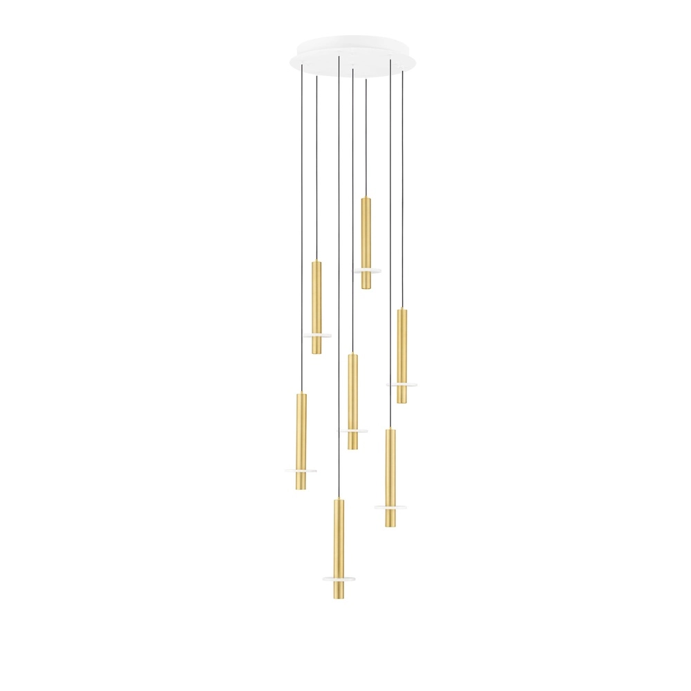 Design hanglamp Noemi goud met wit Ø 47cm Lyora 5212063503311