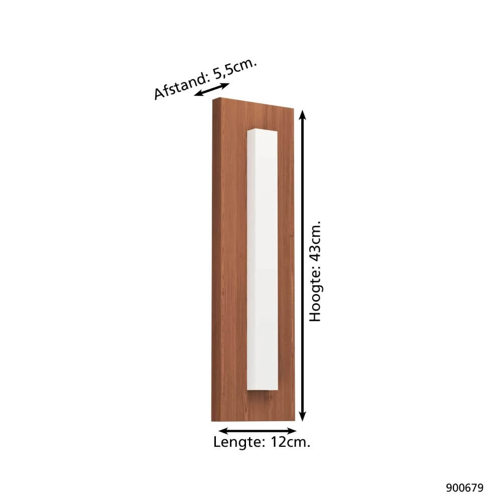 Houten buitenlamp Bitetto met led Eglo 9008606261772