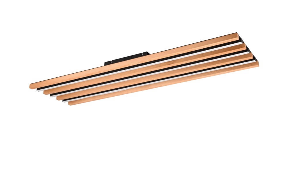 Led plafondlamp Fontana 113x30 cm - houtlook Trio 4017807615951