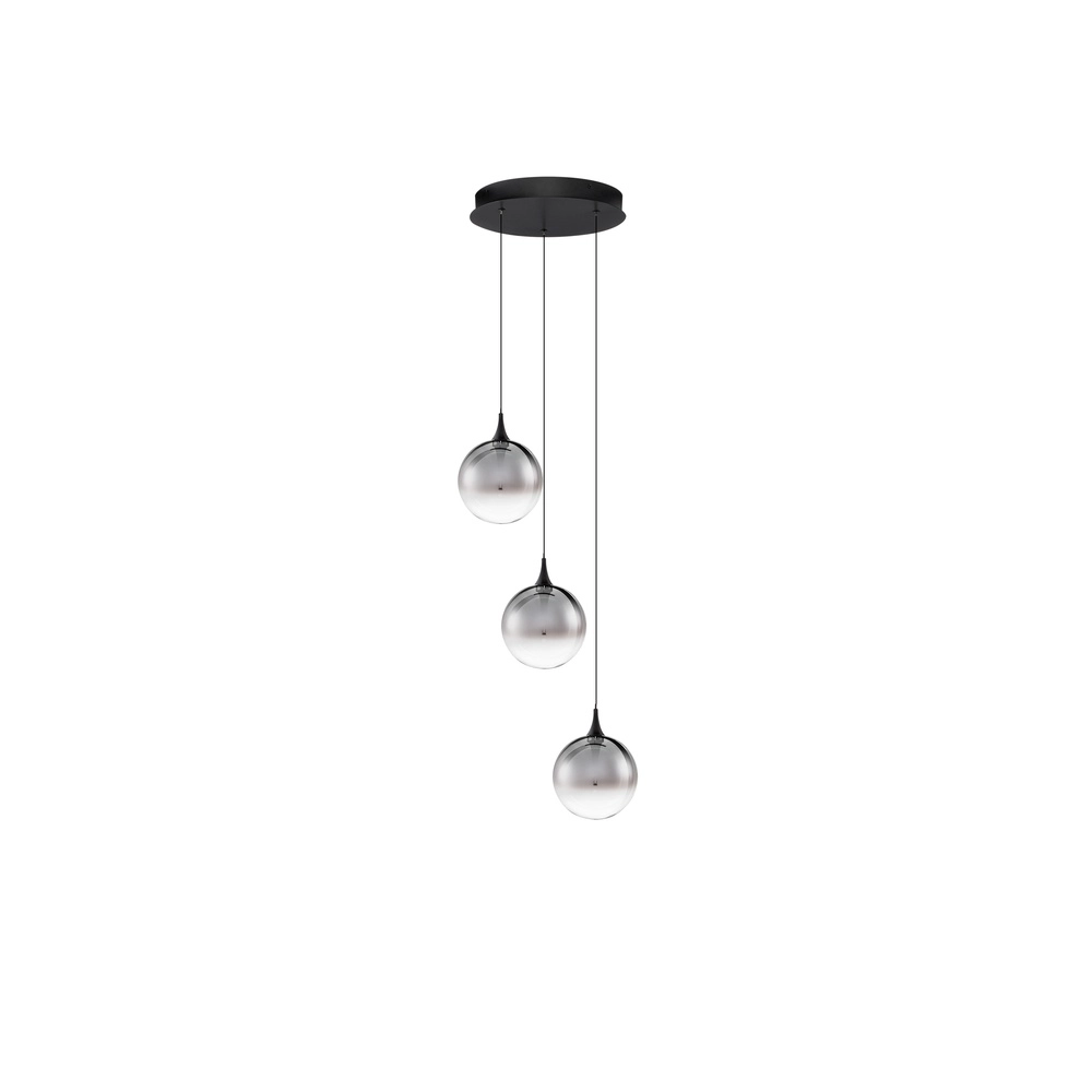 Pendant lamp Orenda 3-light smoke glass Lyora 5212017477620