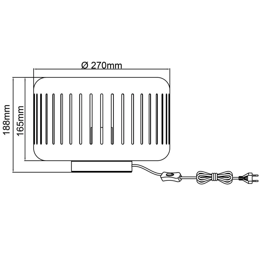 Zwarte tafellamp Tyas Brilliant 4004353411458