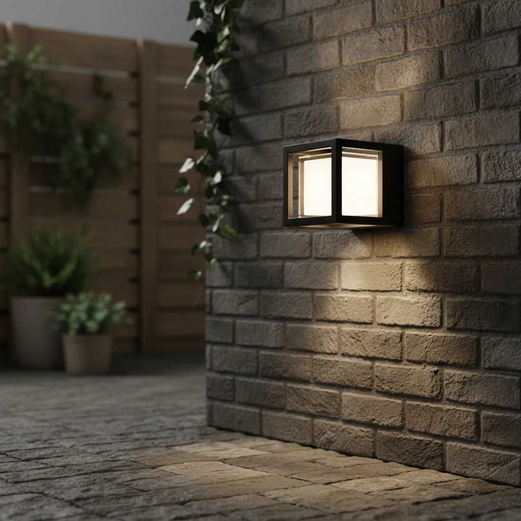 Design wandlamp Agosto vierkant antraciet