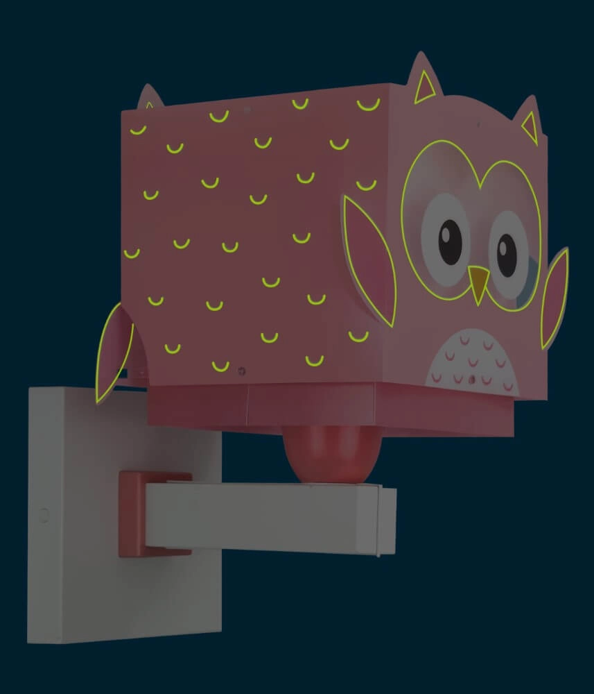 Wand nachtlampje Pink Owl Dalber 8420406644899