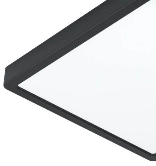 Vierkante plafonnière Fueva 5 28,5cm - 3000K zwart Eglo 9002759992712