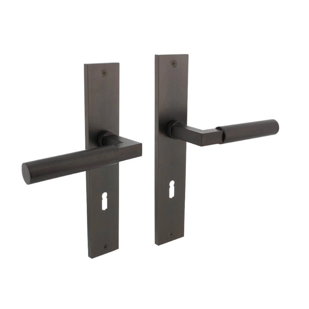 Deurklink Bau-Stil sleutelgat 56mm antraciet