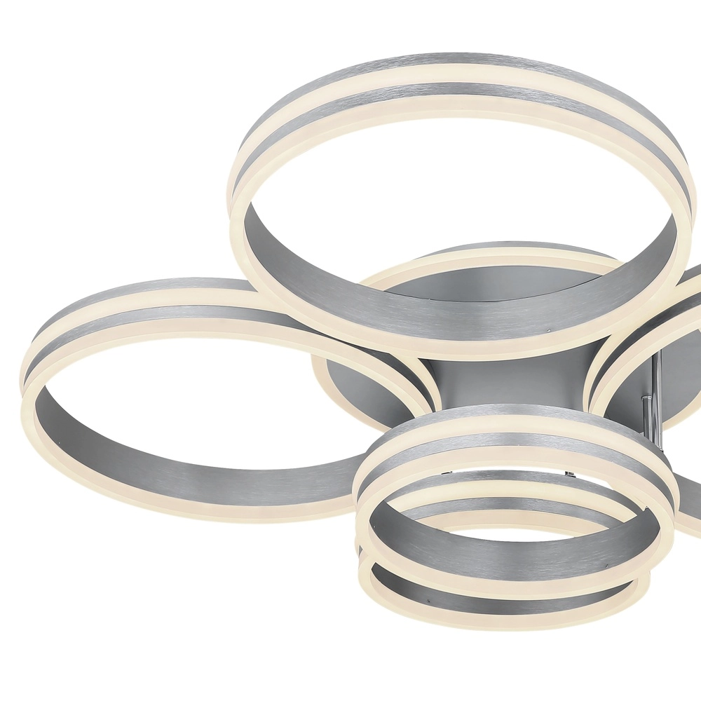 Plafondlamp Rubio grijs 5 ringen Globo 9007371422913