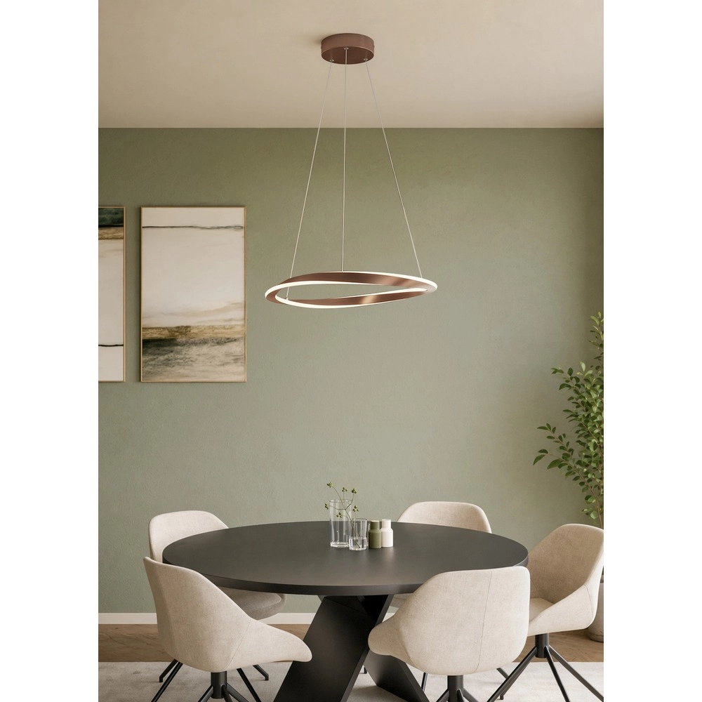 Design hanglamp Camerota donker brons Ø 55cm Eglo 9008606391233