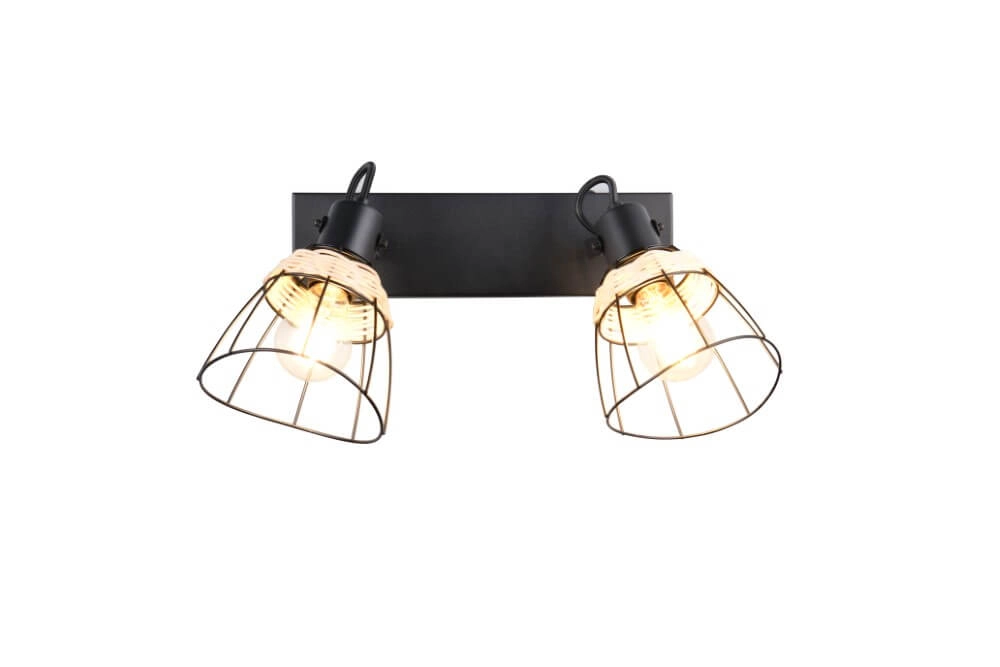 Zwarte plafondlamp Jerome design 2-lichts Trio 4017807637700
