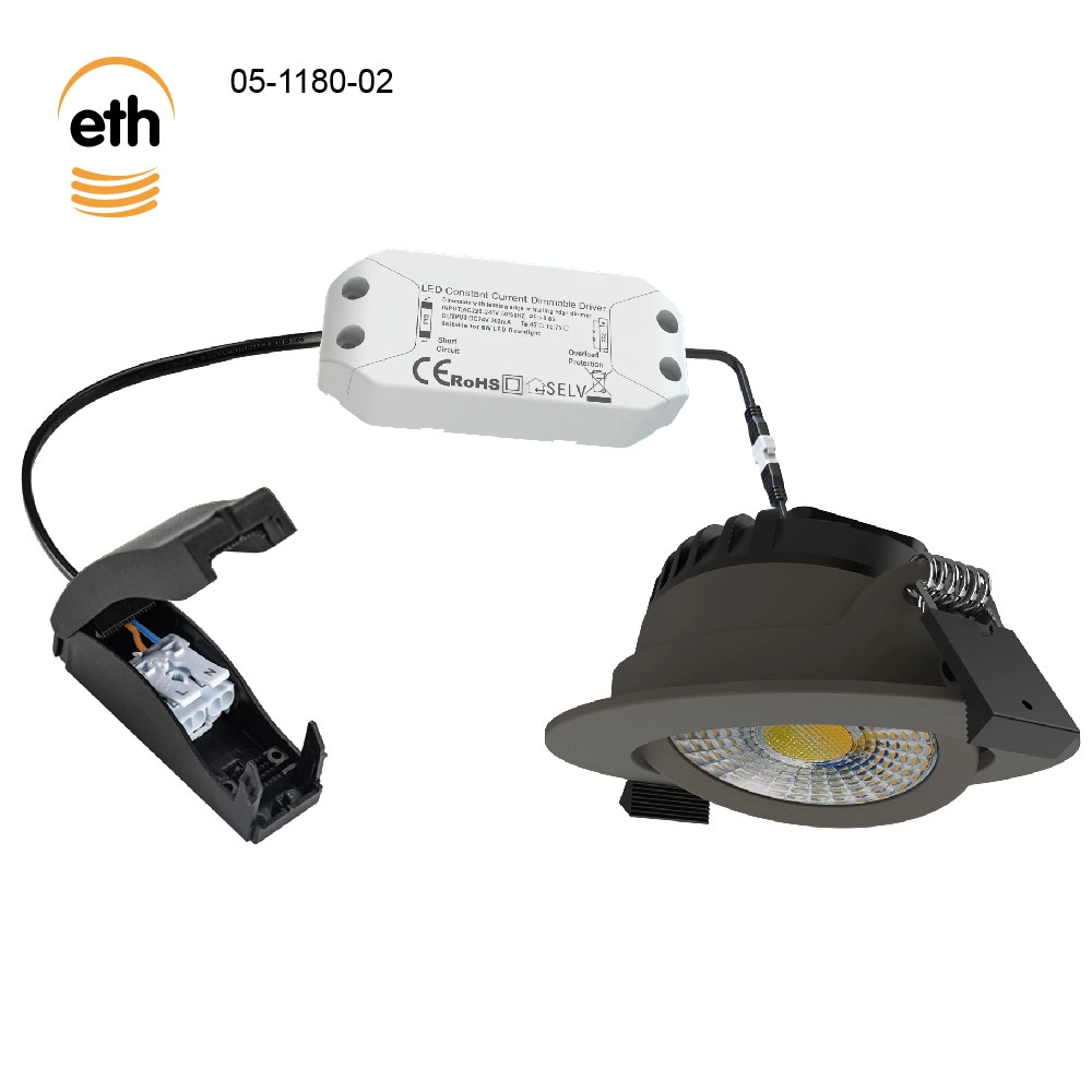 Led inbouwspot Ronin IP44 - anodic brown ETH 8720195311188