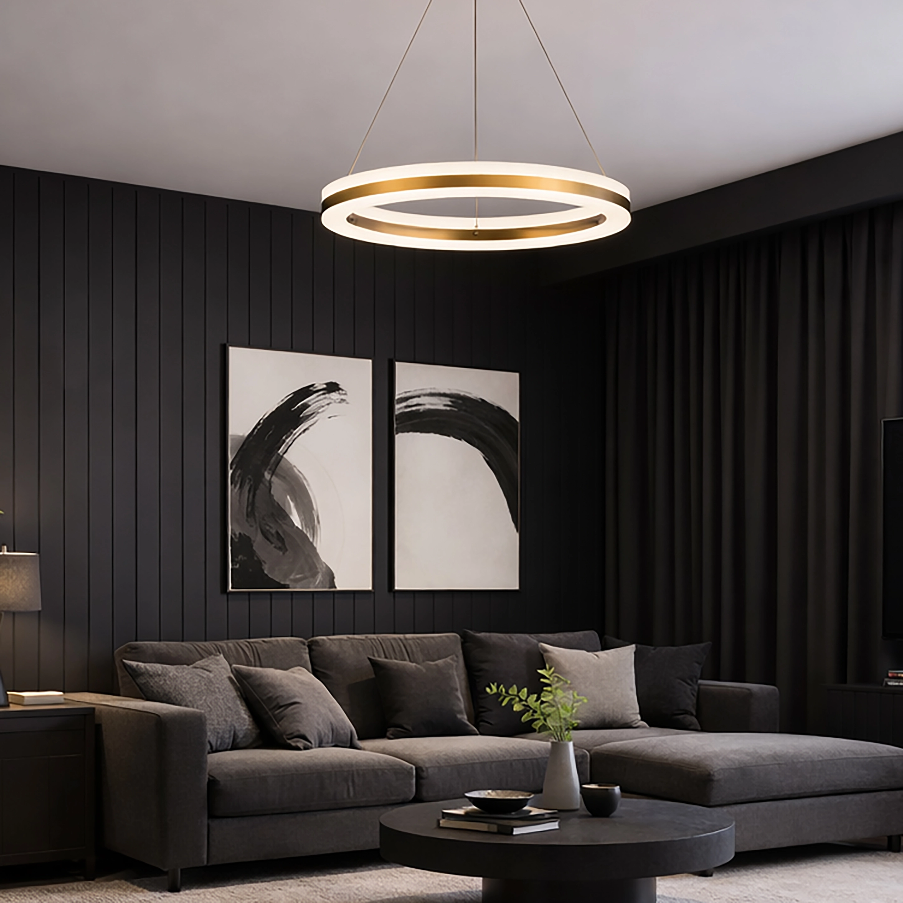Design hanglamp Ada Ø 100cm goud Lyora 5053423315485
