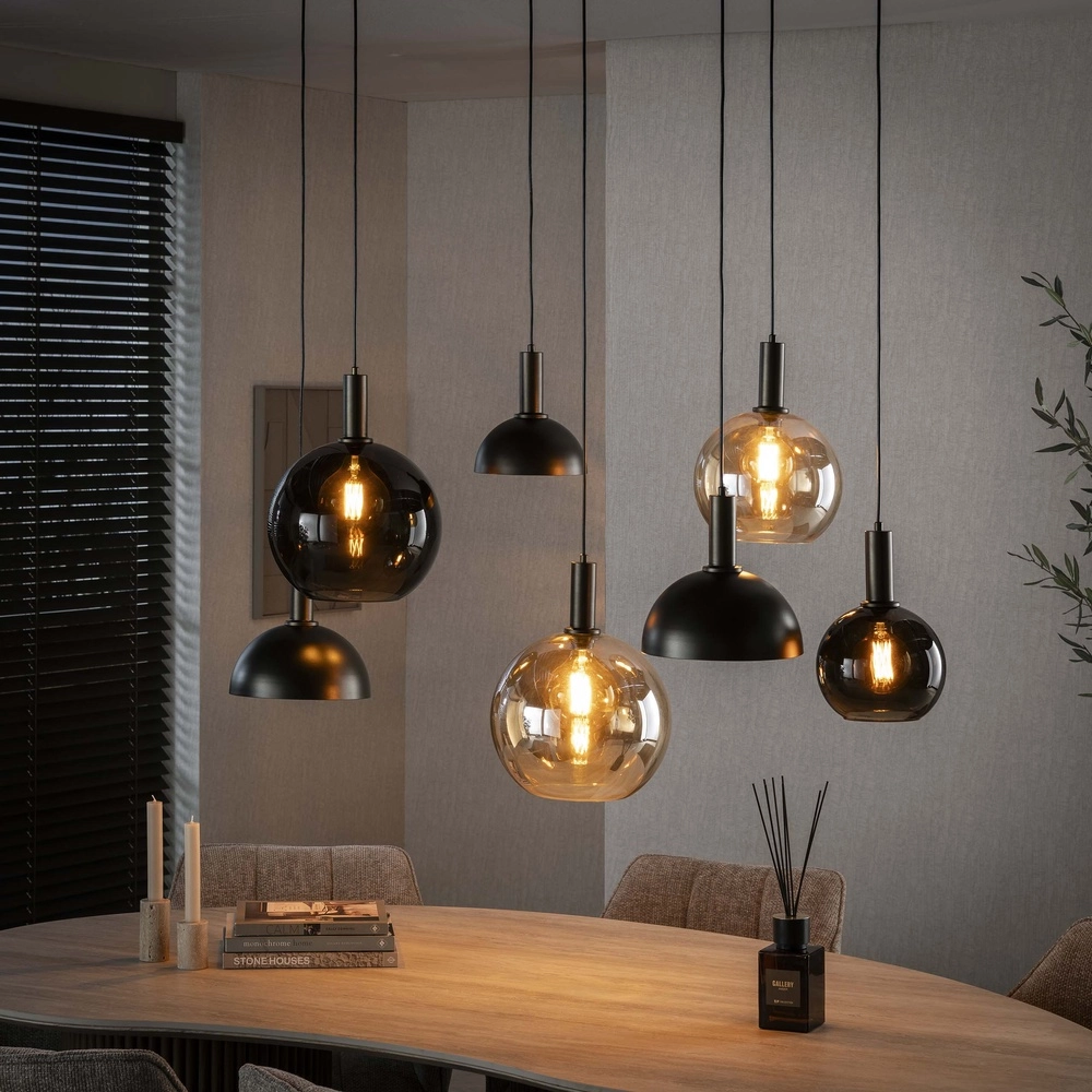 Hanglamp Cluster met gemixte kappen Lyora 8716803511750