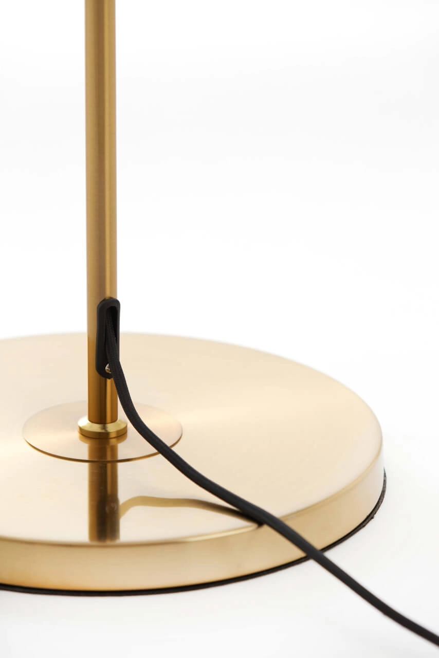 Gouden vloerlamp Medina met amber glas Light & Living 8717807696986