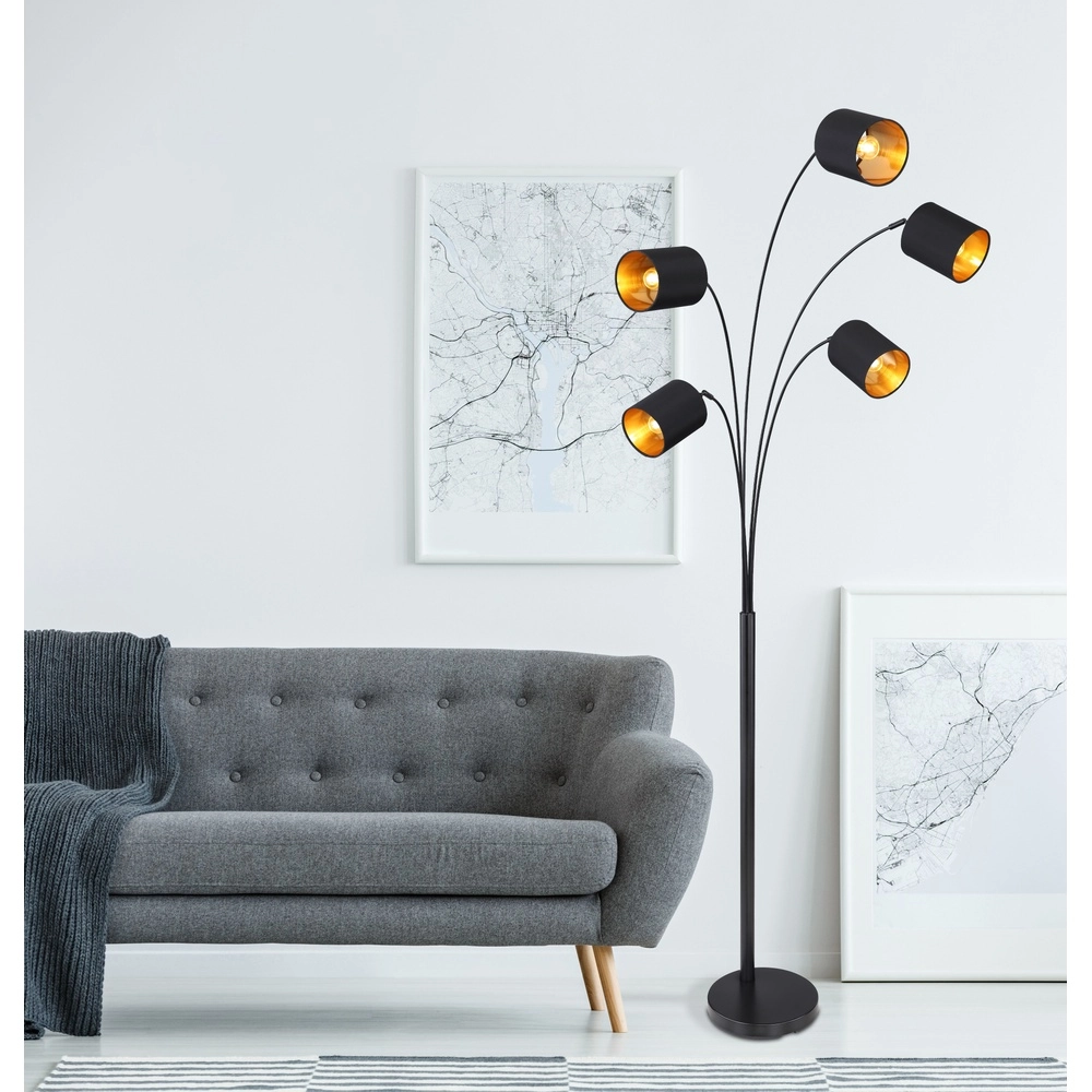 Vloerlamp Kaddy zwart Globo 9007371410675