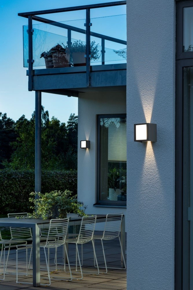 Led wandspot Cremona Up - Down 3-lichts 14cm antraciet KonstSmide 7318307946376