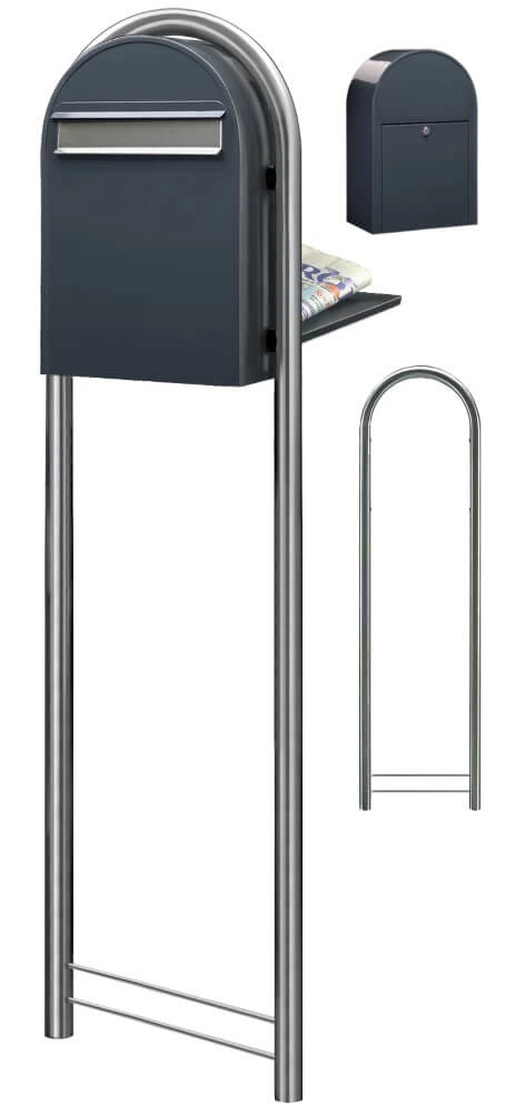 Brievenbus Classic B 7016 i Donkergrijs Bobi 6417237006141